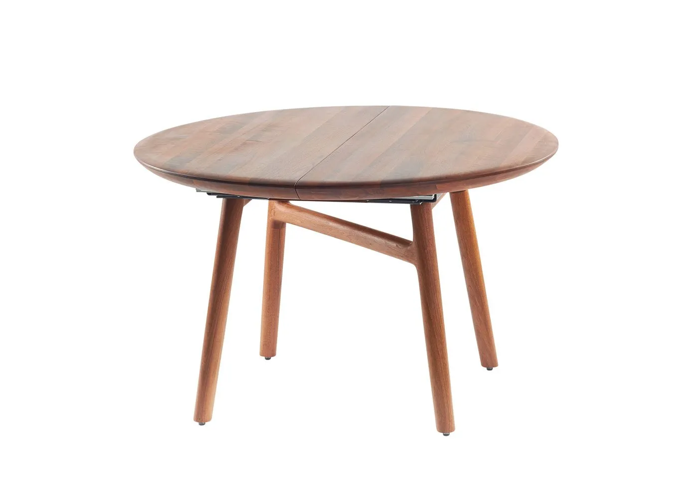 Artisan Dash Extending Dining Table European Walnut D125cm + 60cm