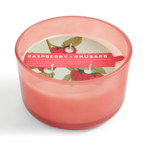 Raspberry & Rhubarb Multi Wick Candle 3