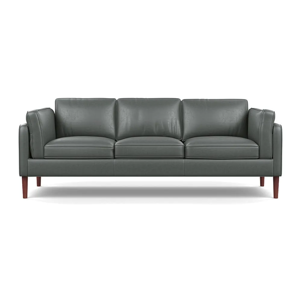 Heal's Sonno 4 Seater Daino Leather Steel Walnut Feet 1