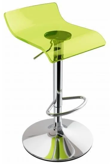 netfurniture Tina Acrylic Bar Stool Height Adjustable -Green in Light Green 2