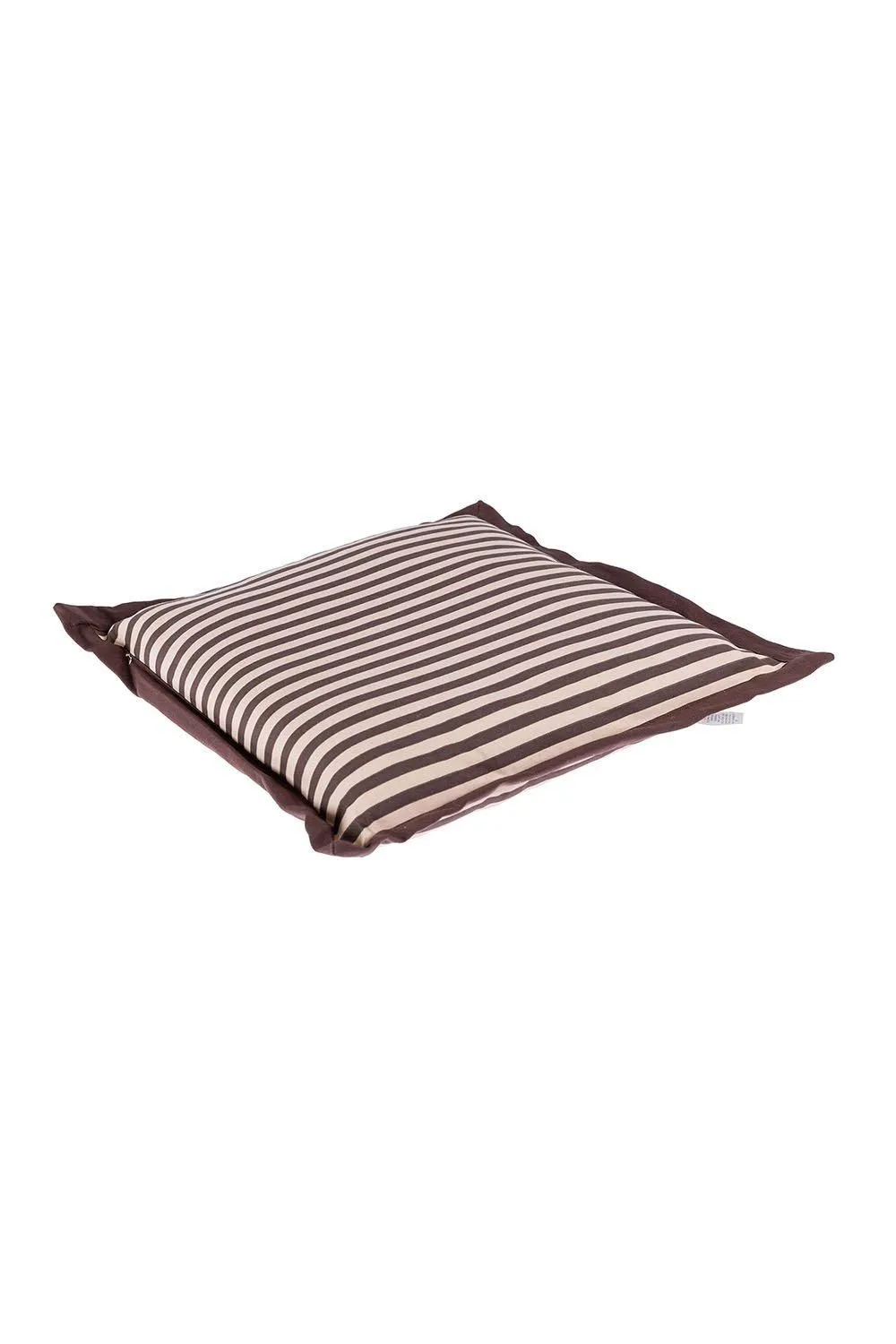 Homescapes Handmade Striped Seat Pad Soft Cotton Dining Chair Cushion in Brown 2