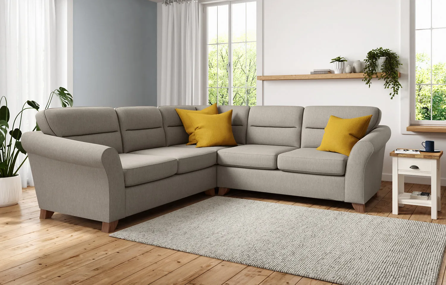 M&S Abbey Highback Large Corner Sofa