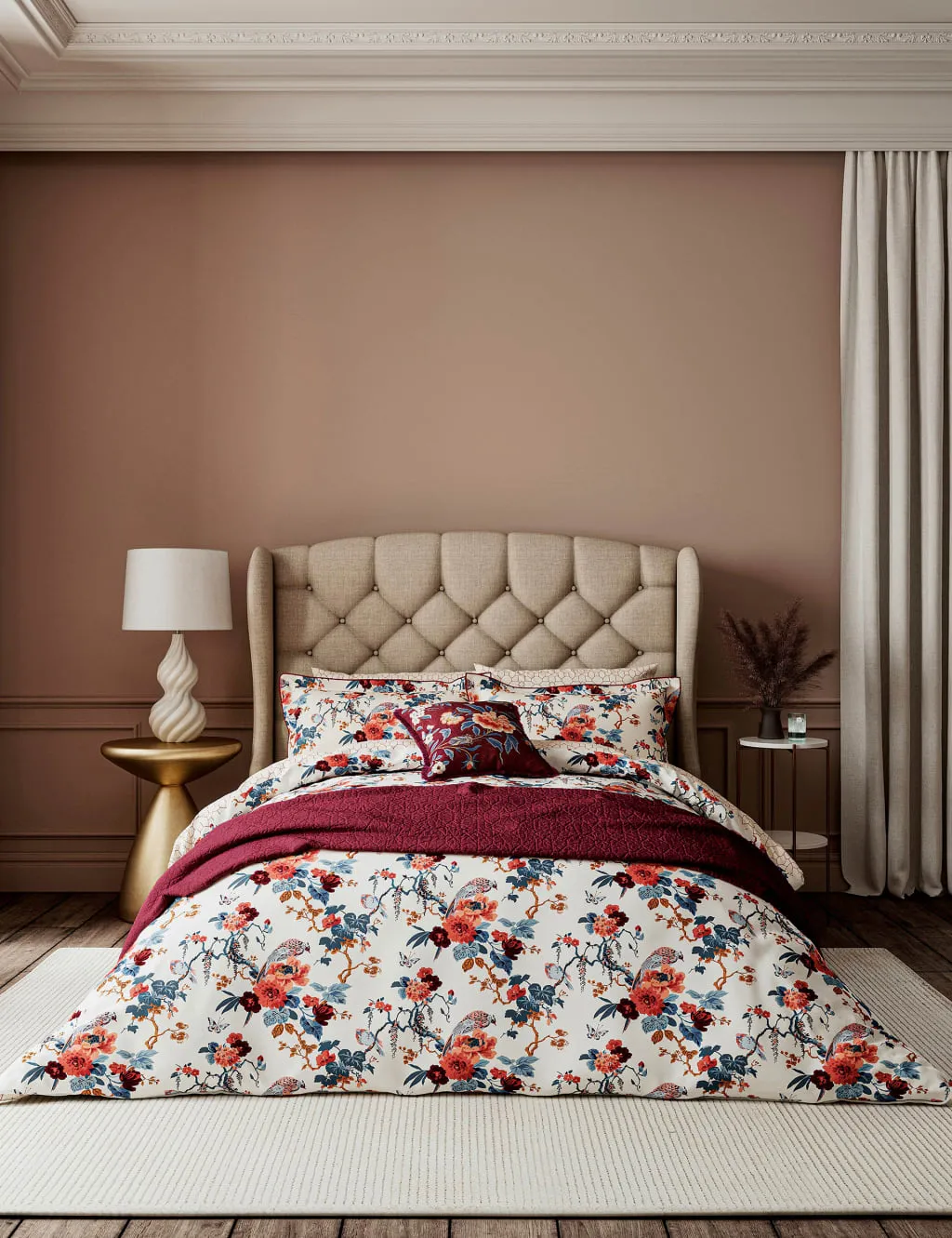 V&A Pure Cotton Chinoiserie Charm Bedding Set Multi