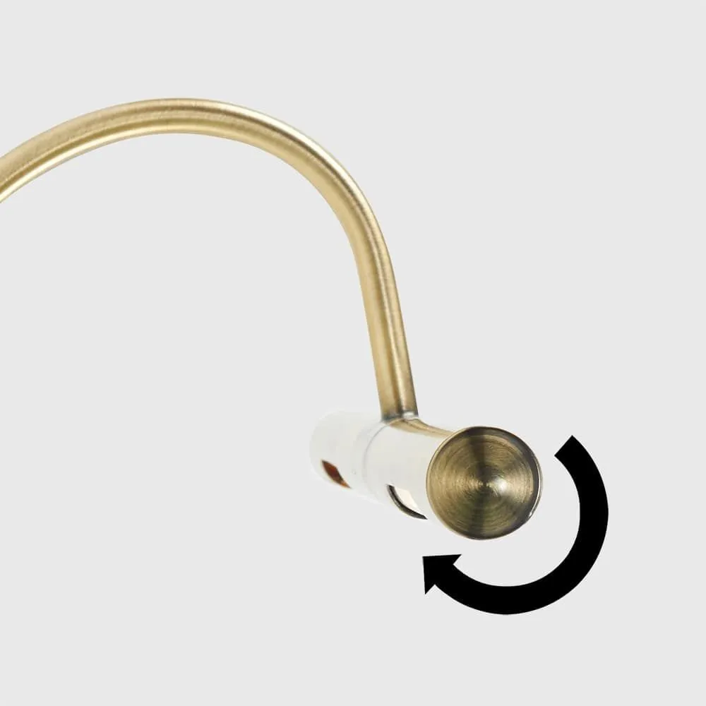 ValueLights Capri Pair Antique Brass Adjustable Twin Bulb Picture Wired Wall Lights in Gold 4