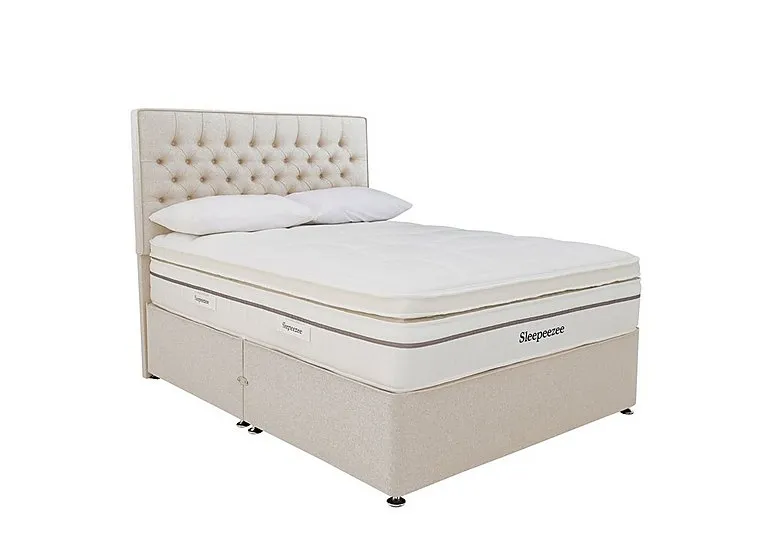 Harmony 3500 Soft Divan Set - King Size - Tweed Cream