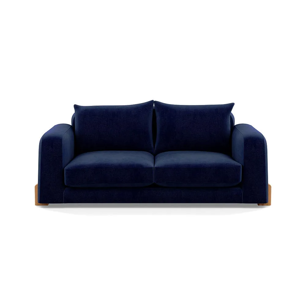 Heal's Nuvola 3 Seater Sofa Smart Luxe Velvet Midnight Natural Oak Feet 1