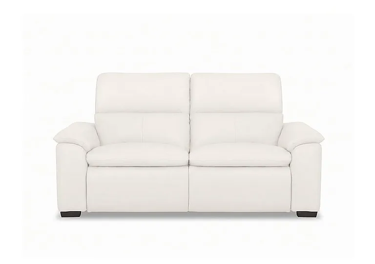 Relax 2 Seater Leather Power Recliner Sofa with Power Headrests - Star White - Sofas and Armchairs - In Time for Christmas
