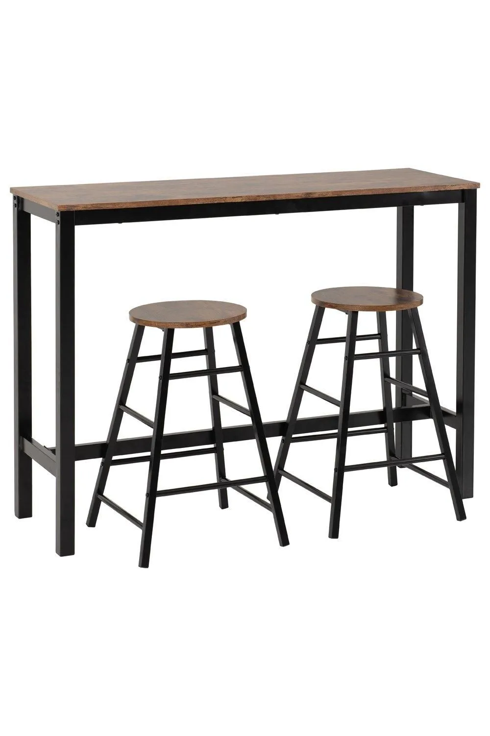 Seconique Athens Breakfast Bar Set in Dark Brown 3