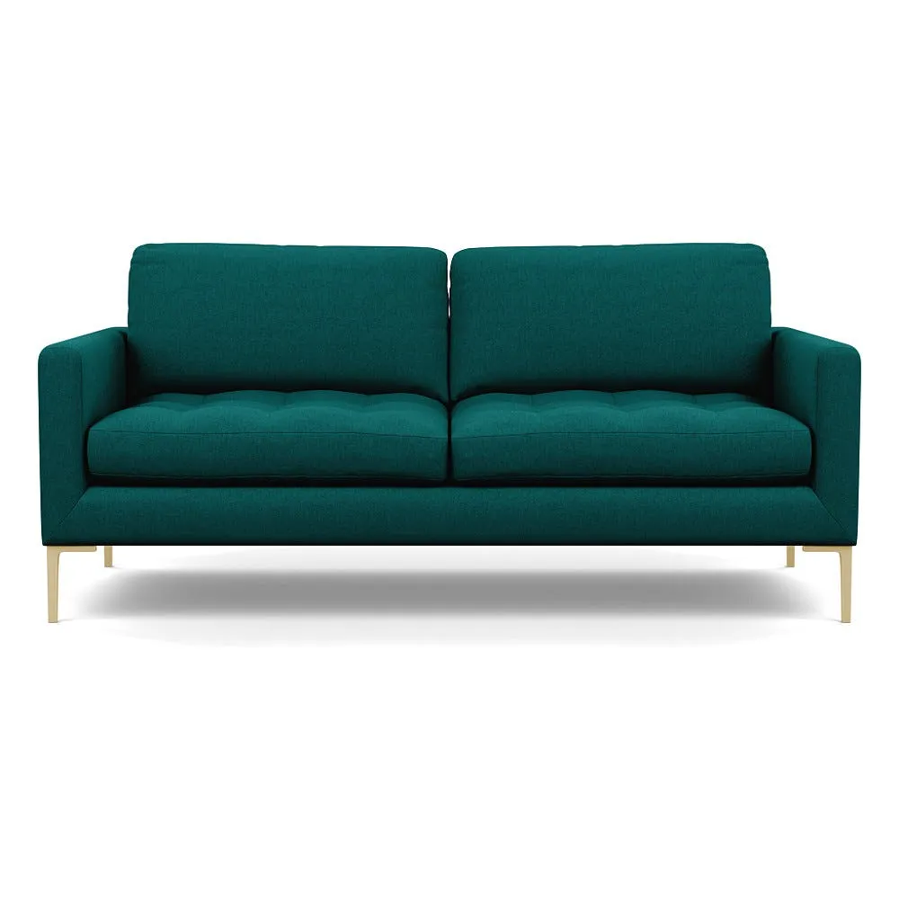 Heal's Eton 3 Seater Sofa Brushed Cotton Pine Brass Feet 1