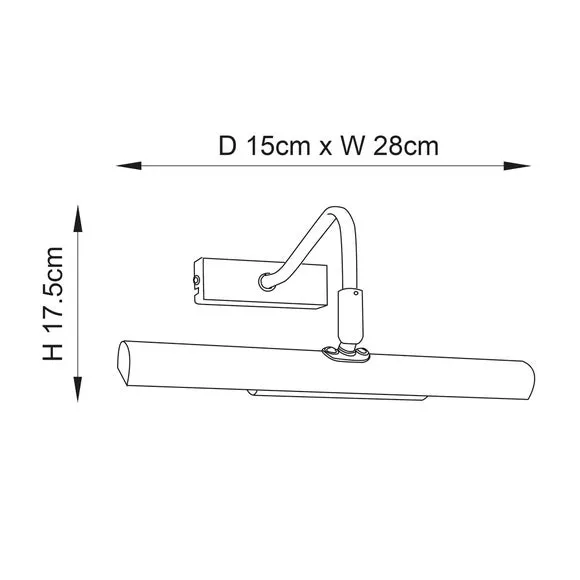 Vogue Lyra Picture 2 Light Adjustable Wall Light 6