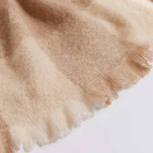 Cabin Check Faux Mohair Throw Blanket 235cm x 235cm 2