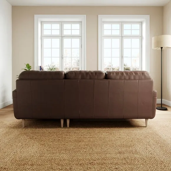 Sven Classic Leather Large Corner Chaise Sofa 3