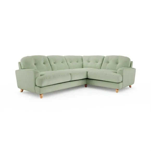 Martha Vintage Velvet Full Corner Sofa 6