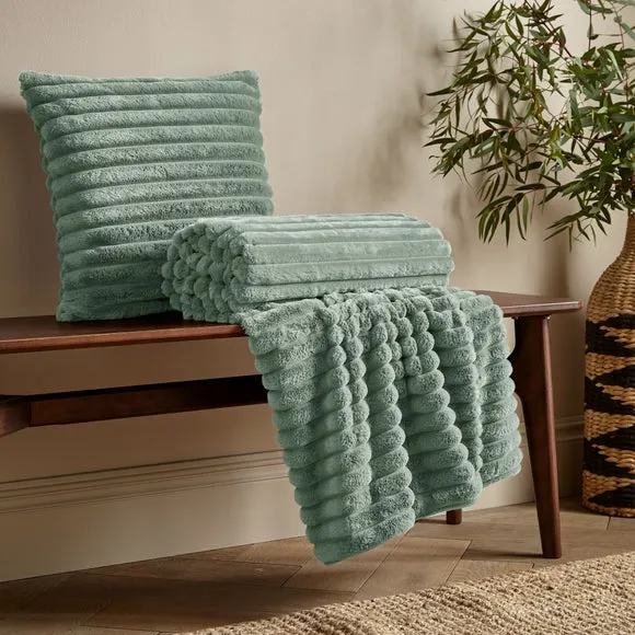 Cosy Ribbed Throw Blanket 130cm x 170cm 4
