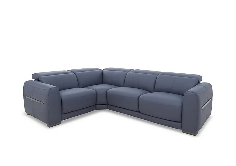 Edison Small Leather Left Hand Facing Corner Sofa