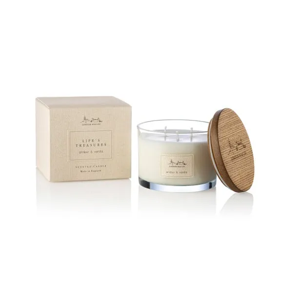 The London Wax Co Amber & Vanilla Multi Wick Candle