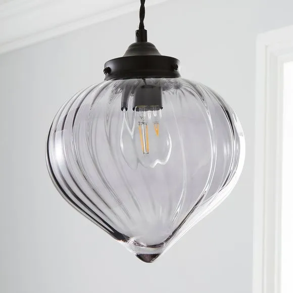 Voyager Smoked Glass Pendant Light 2