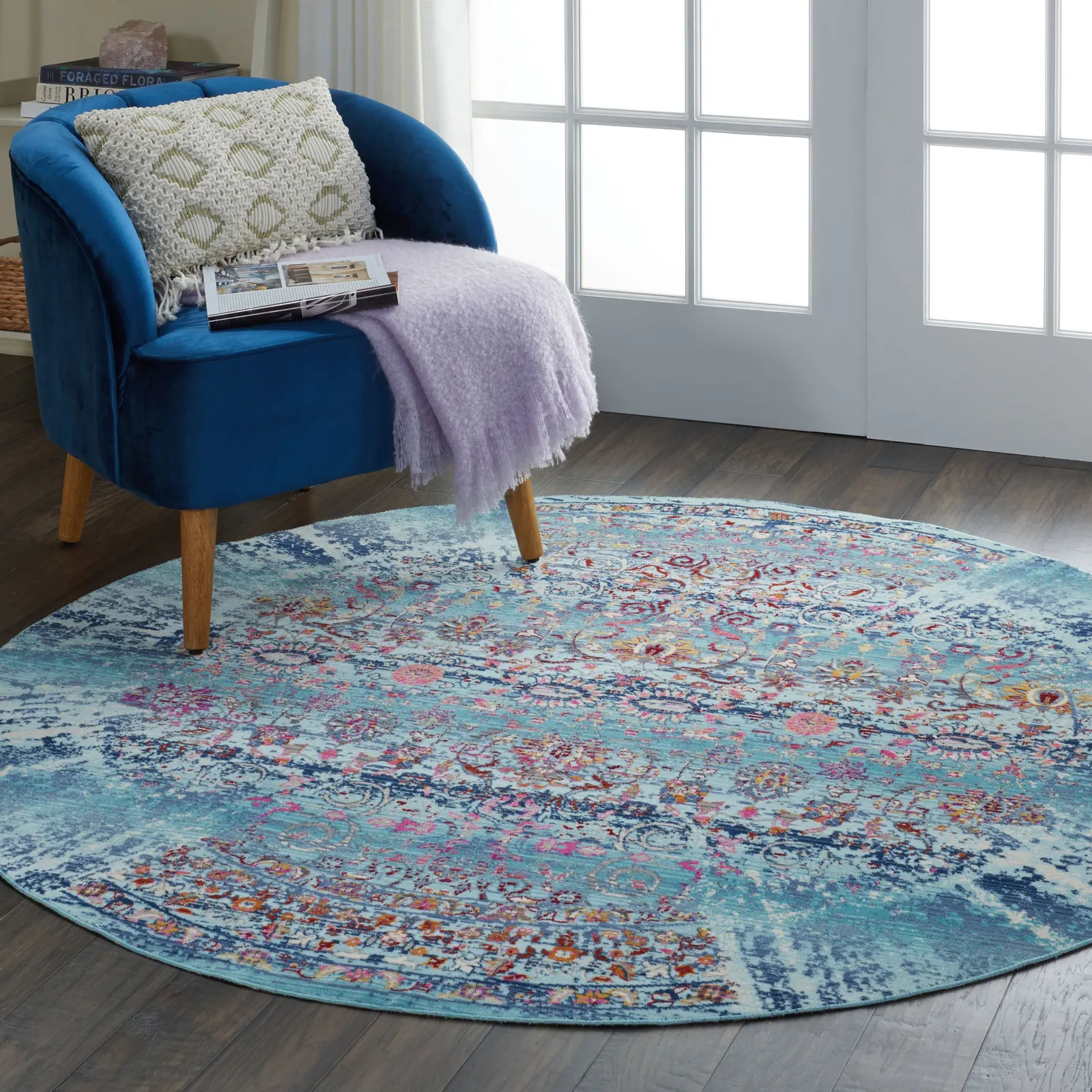 Vintage Kashan 2 Round Rug