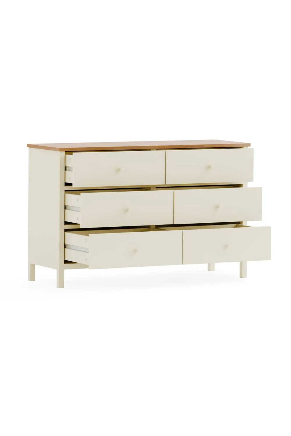 Julian Bowen Coxmoor 6 Drawer Wide Chest in Ivory 4