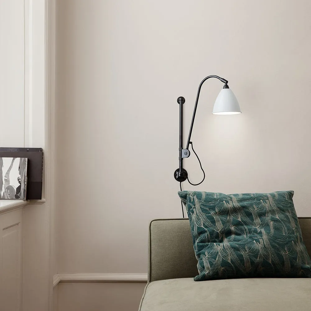 Gubi Bestlite BL5 Wall Lamp Black Brass Base Bone China Shade 4
