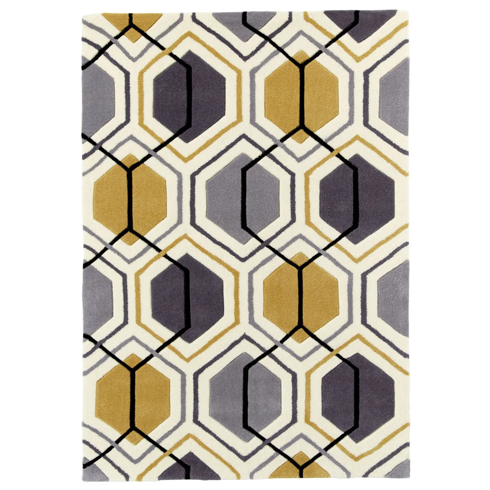Hong Kong 7526 Rug Grey/Yellow