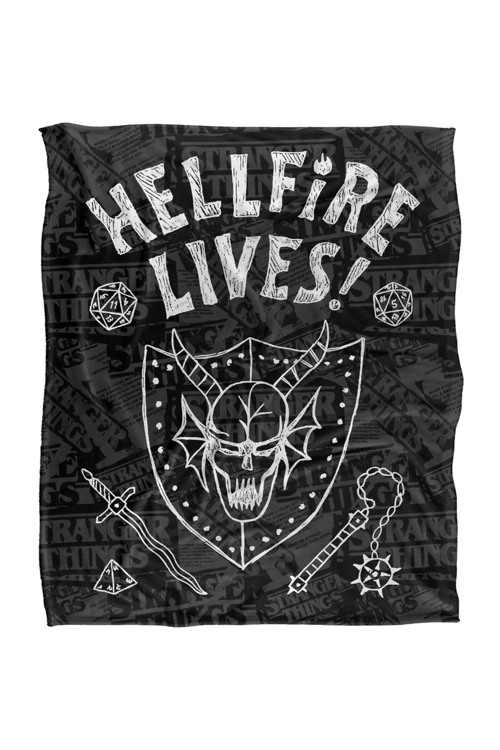 Netflix Stranger Things Hellfire Lives Graduation Inverted Soft Throw Blanket