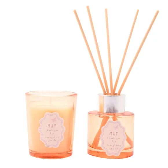 Love Life Mum Lychee & Raspberry Mini Candle & Diffuser Set 3