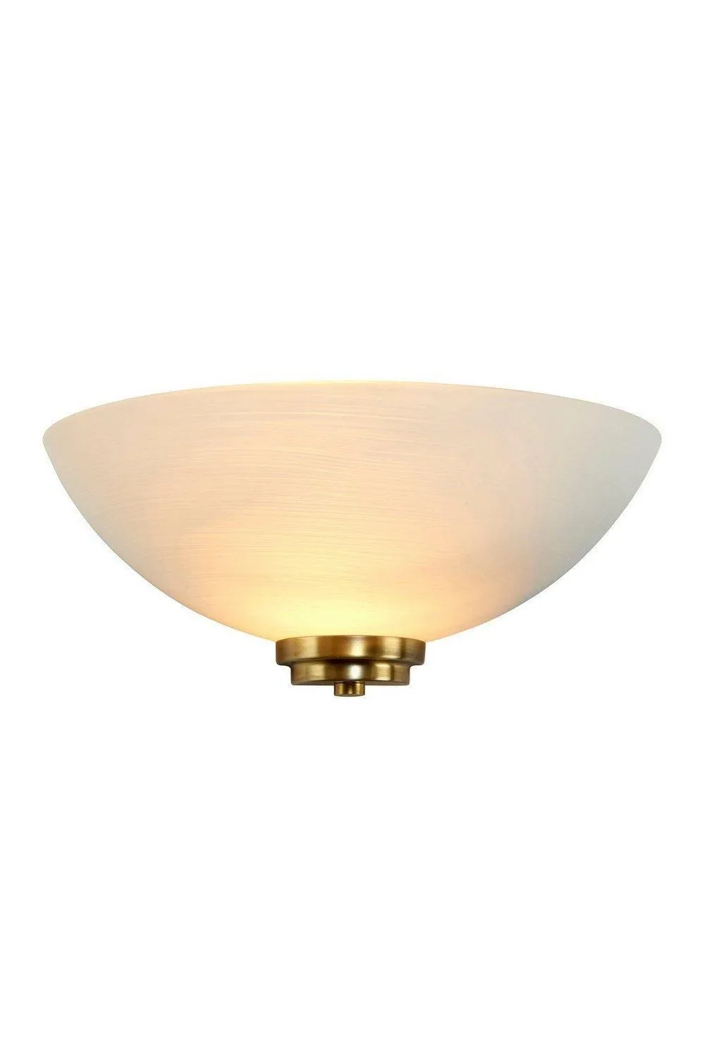 Netlighting Welles 1 Light Indoor Wall Uplighter White Antique Brass E27 in Gold