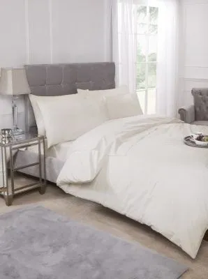 New Edge Blinds Percale Duvet Set in Cream