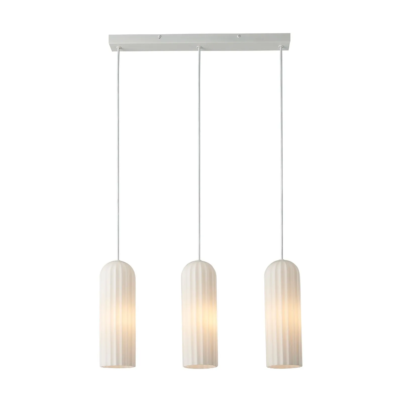 Nordlux Miella Pendant Light Opal White Glass Dining Room E27 Mains 3