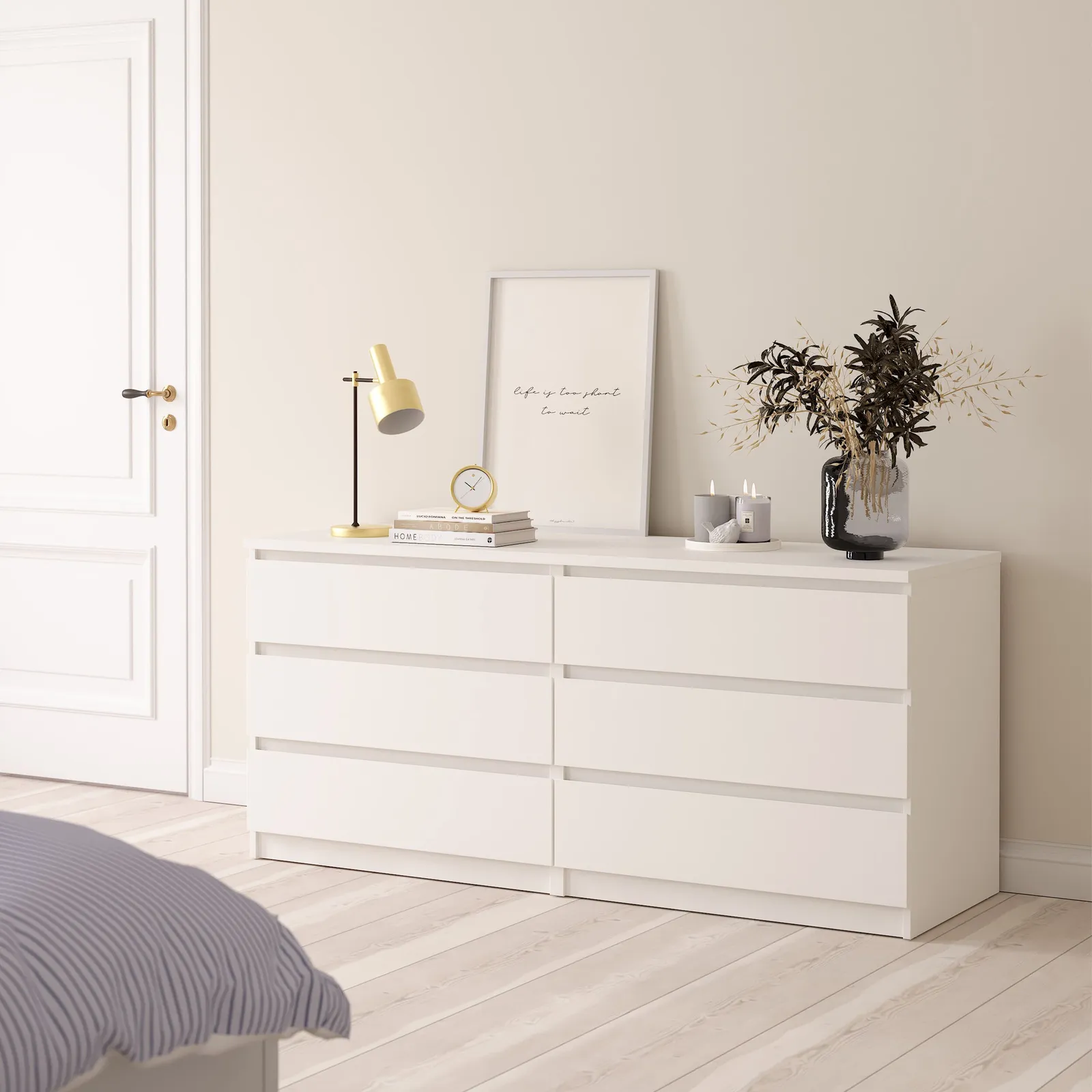 Furniture To Go Naia Wide Chest of 6 Drawers (3+3) in Natural 5