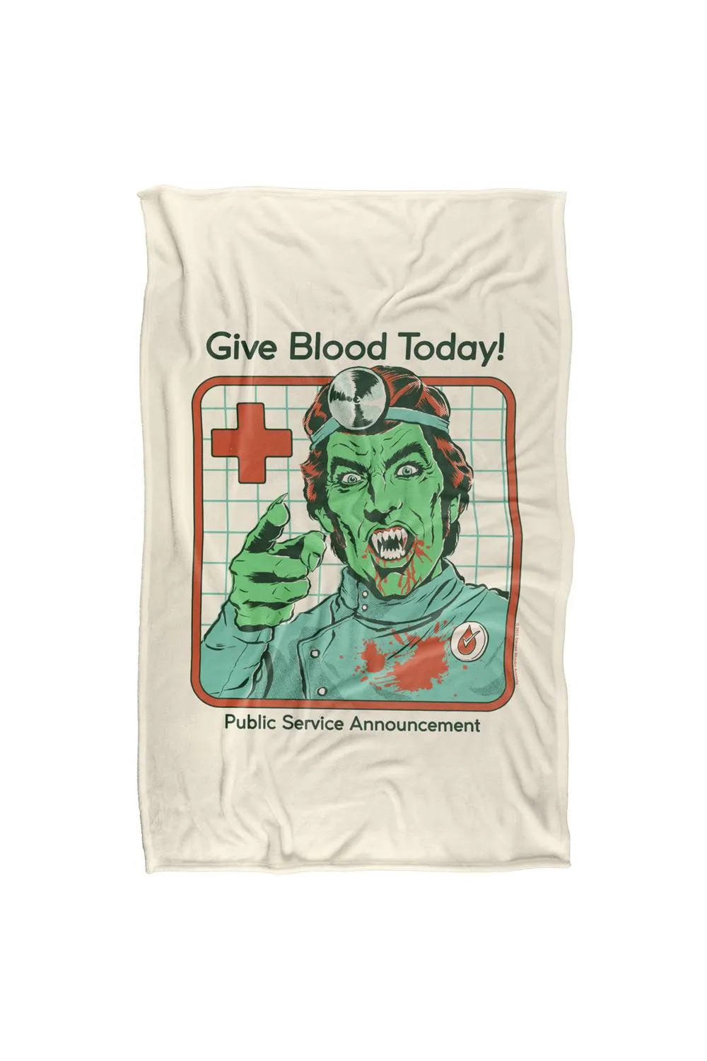 Steven Rhodes Give Blood Today Silky Touch Super Soft Throw Blanket