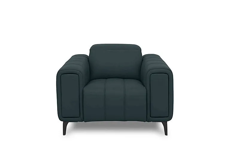 Elphaba Leather Chair with Storage Arms