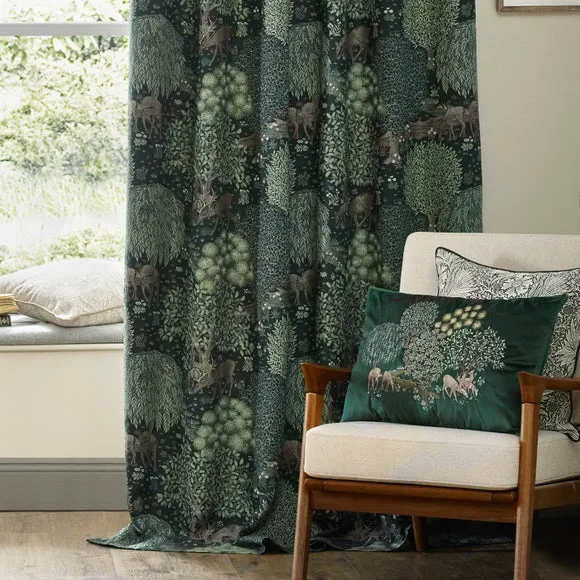Morris & Co. The Brook Jacquard Pencil Pleat Curtains 4