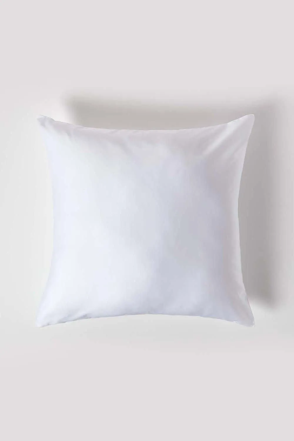 Homescapes Sateen Cotton Continental Pillowcase 400 TC, 80 x 80 cm in White