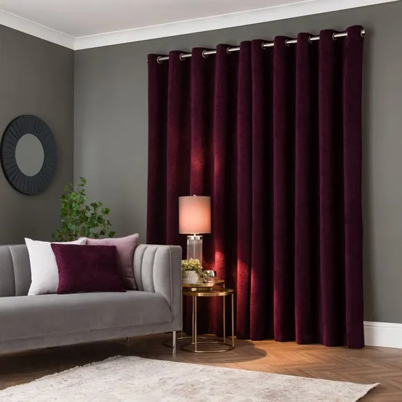 Genoa Chenille Blackout Eyelet Curtains 4