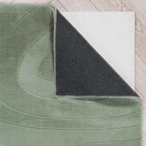 Neve Abstract Faux Fur Wave Rug 3