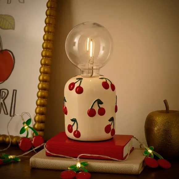Cherise Cherry Exposed LED Bulb Table Lamp 2