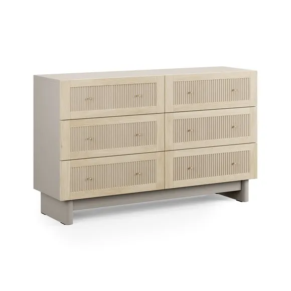 Maeva 6 Drawer Chest, Light Oak Effect 6
