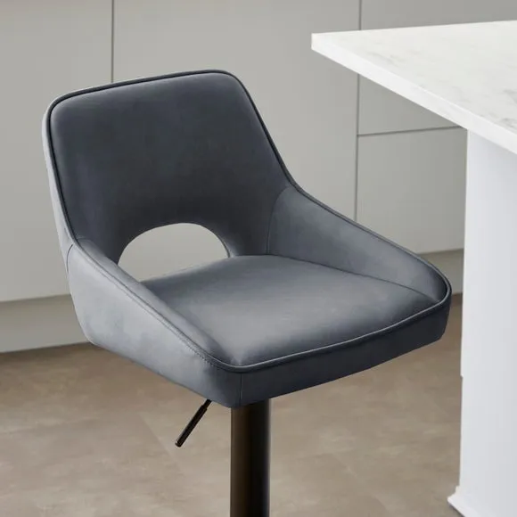 Harlan Height Adjustable Barstool, Faux Leather 3