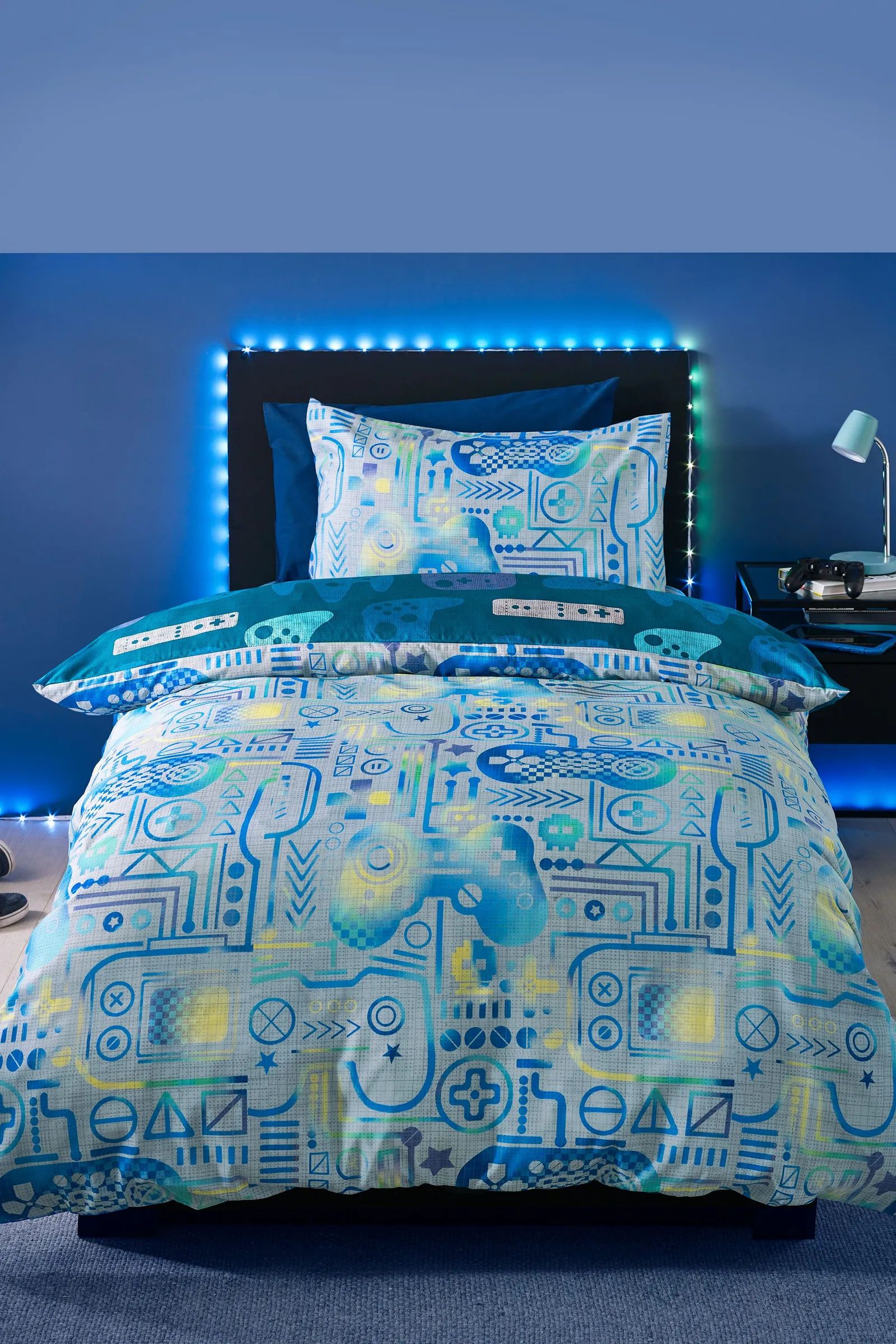 Catherine Lansfield 'Gamer' So Soft Duvet Cover Set in Grey