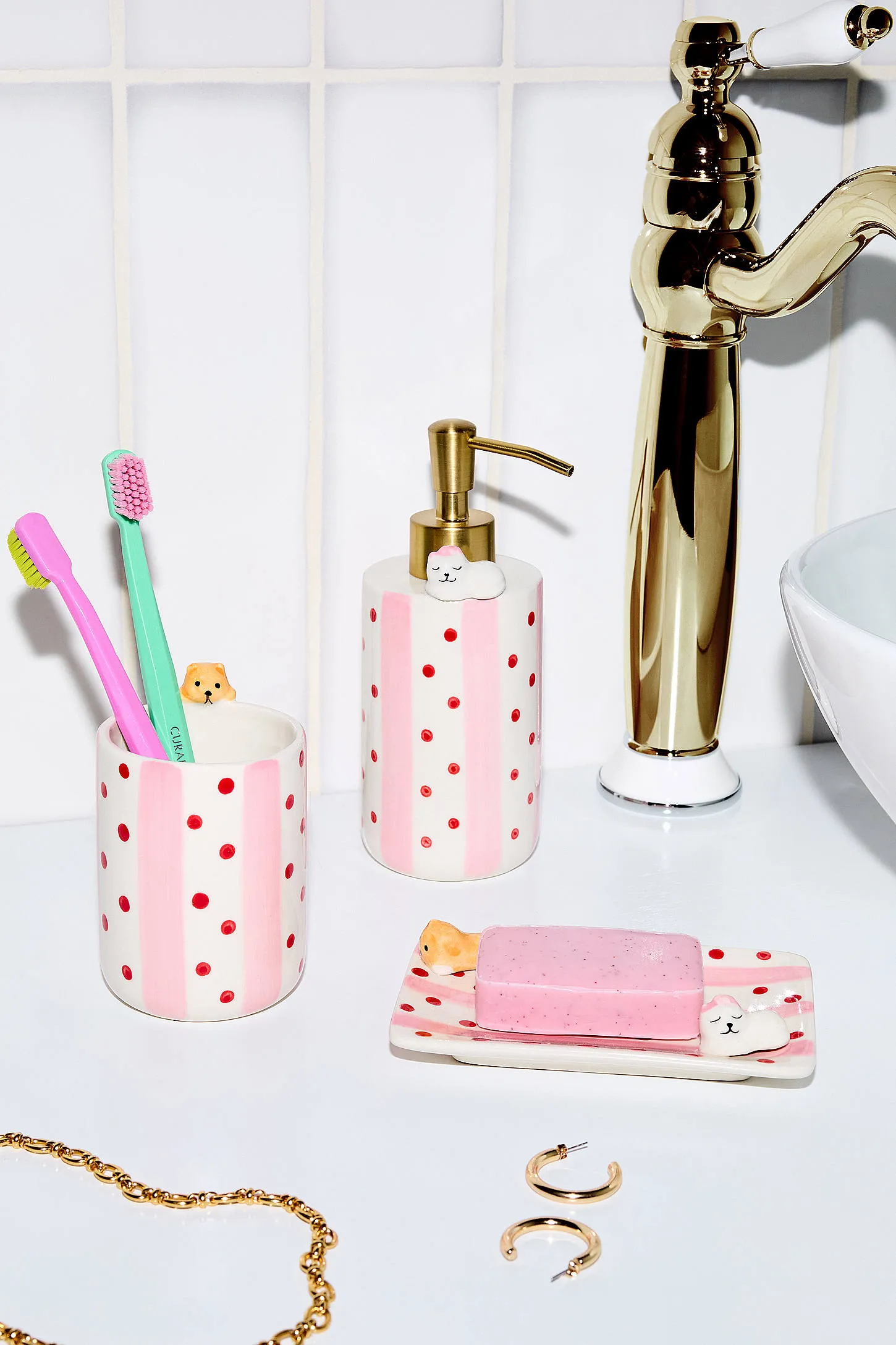 Mini Kitty Soap Dish - Pink ALL 2