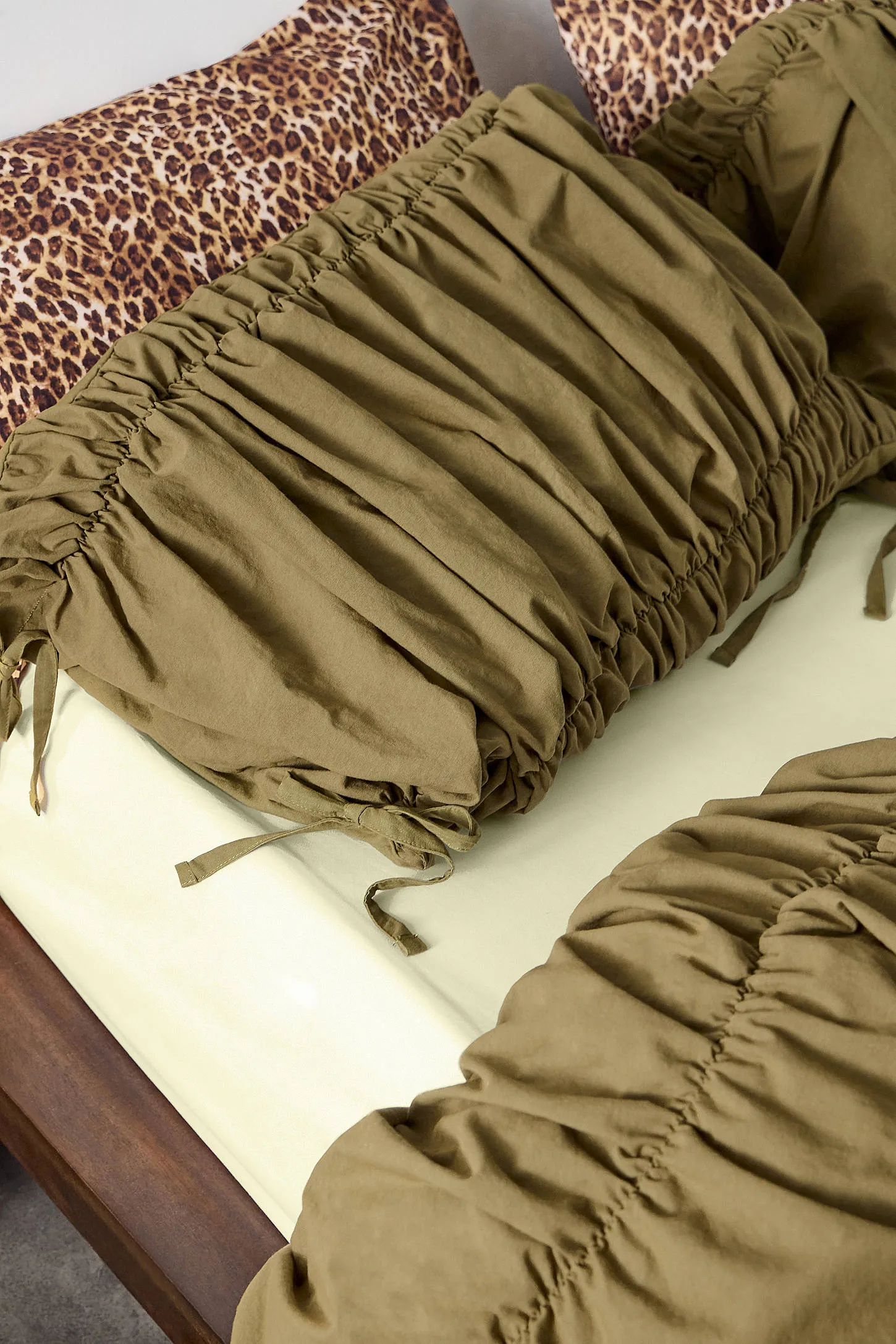 Cinched Duvet Set - Khaki 3