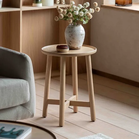 Kalia Side Table, Oak Effect 1