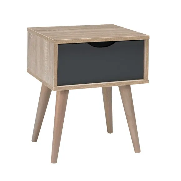 Return - Scandi 1 Drawer Bedside Table, Scandi Oak 2