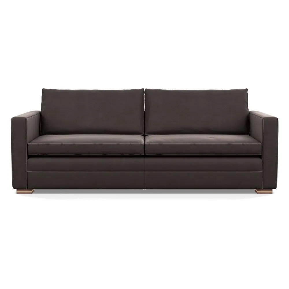 Heal's Palermo 4 Seater Sofa Nobilis Velvet Sable Brass and Walnut Feet 1