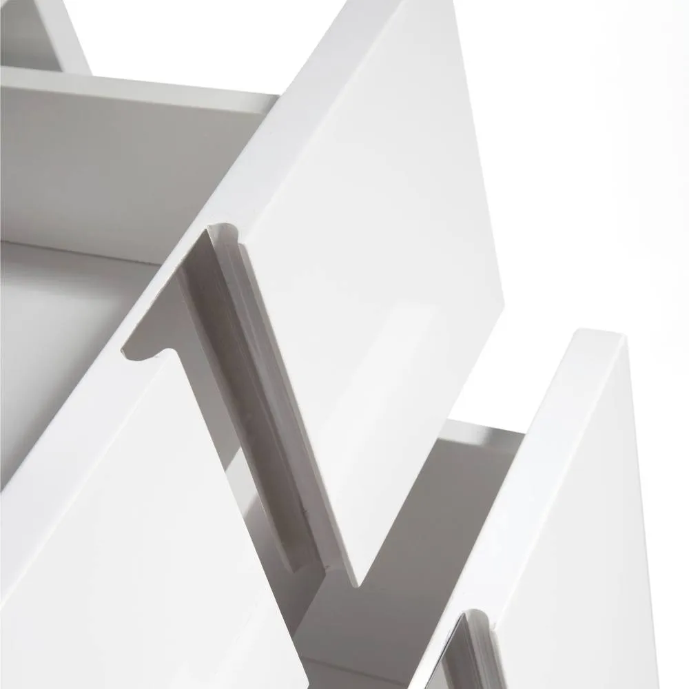 Angel Cerda White MDF Chiffonier with Chrome Legs, 5 Drawers 5