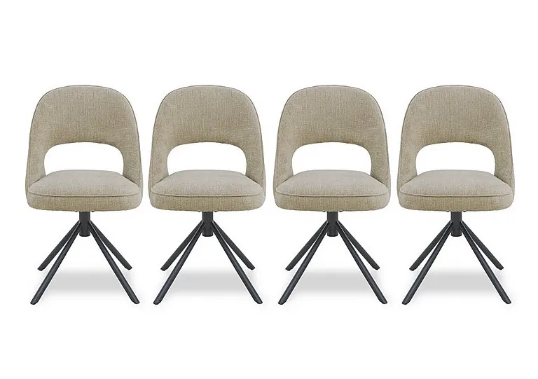 Tiber Set of 4 Swivel Dining Chairs