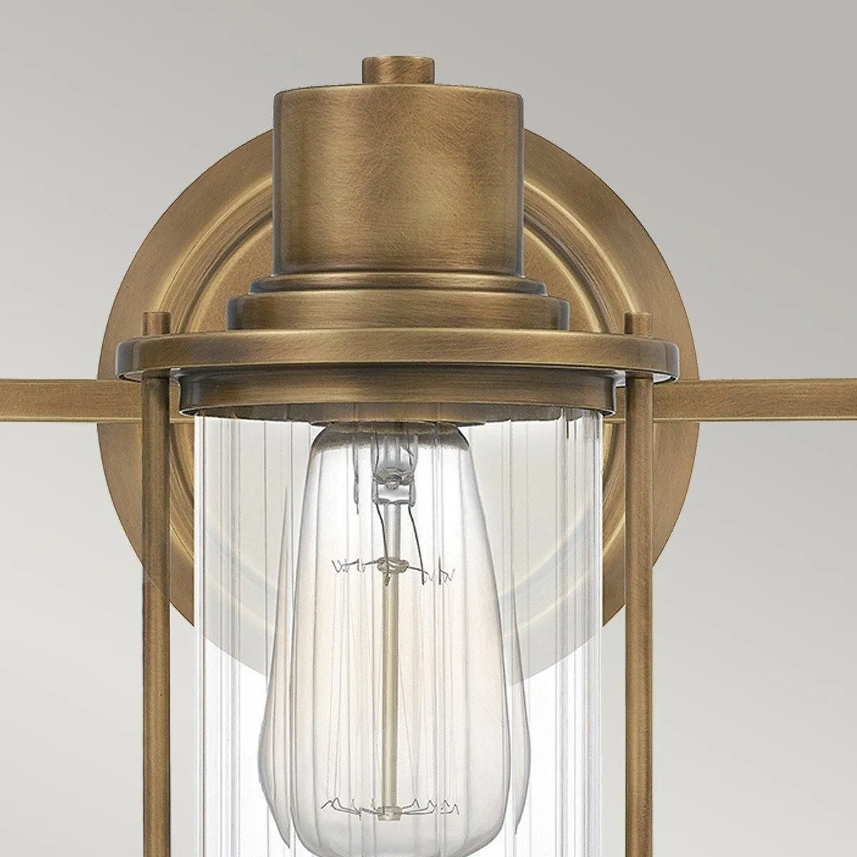 Netlighting Quoizel Riggs Wall Lamp Weathered Brass IP44 in Yellow 2