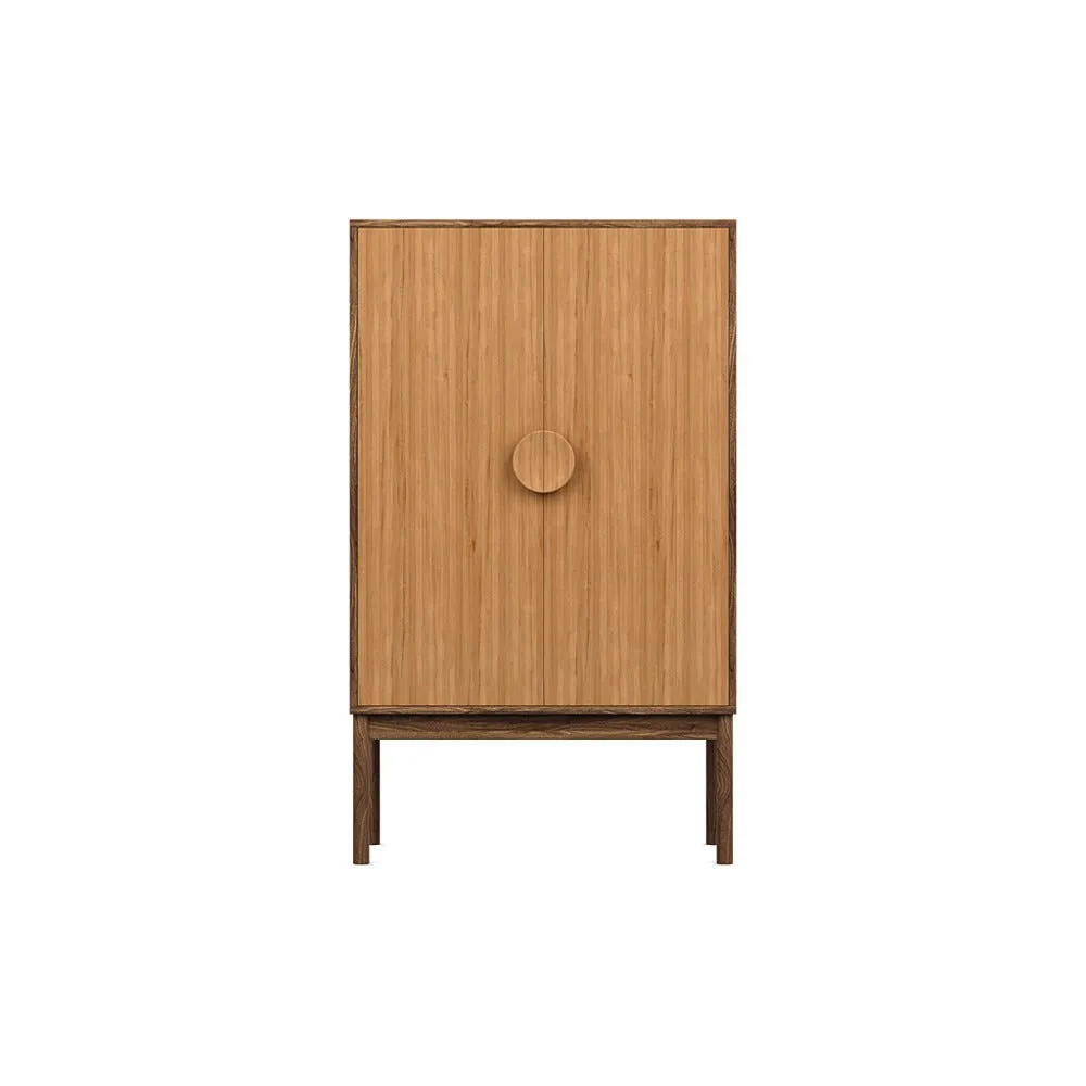 Heal's Tinta Highboard Walnut Frame Natural Oak Doors 1
